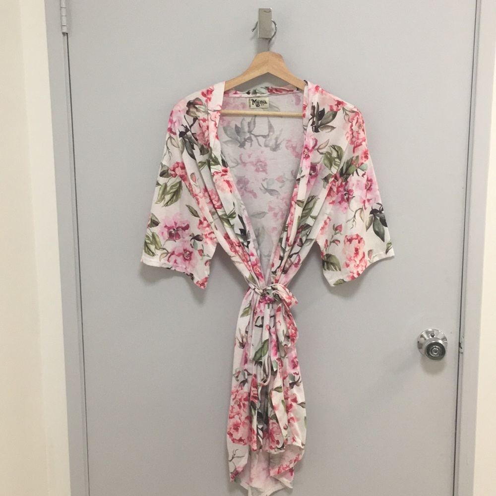 Pink Floral Robe